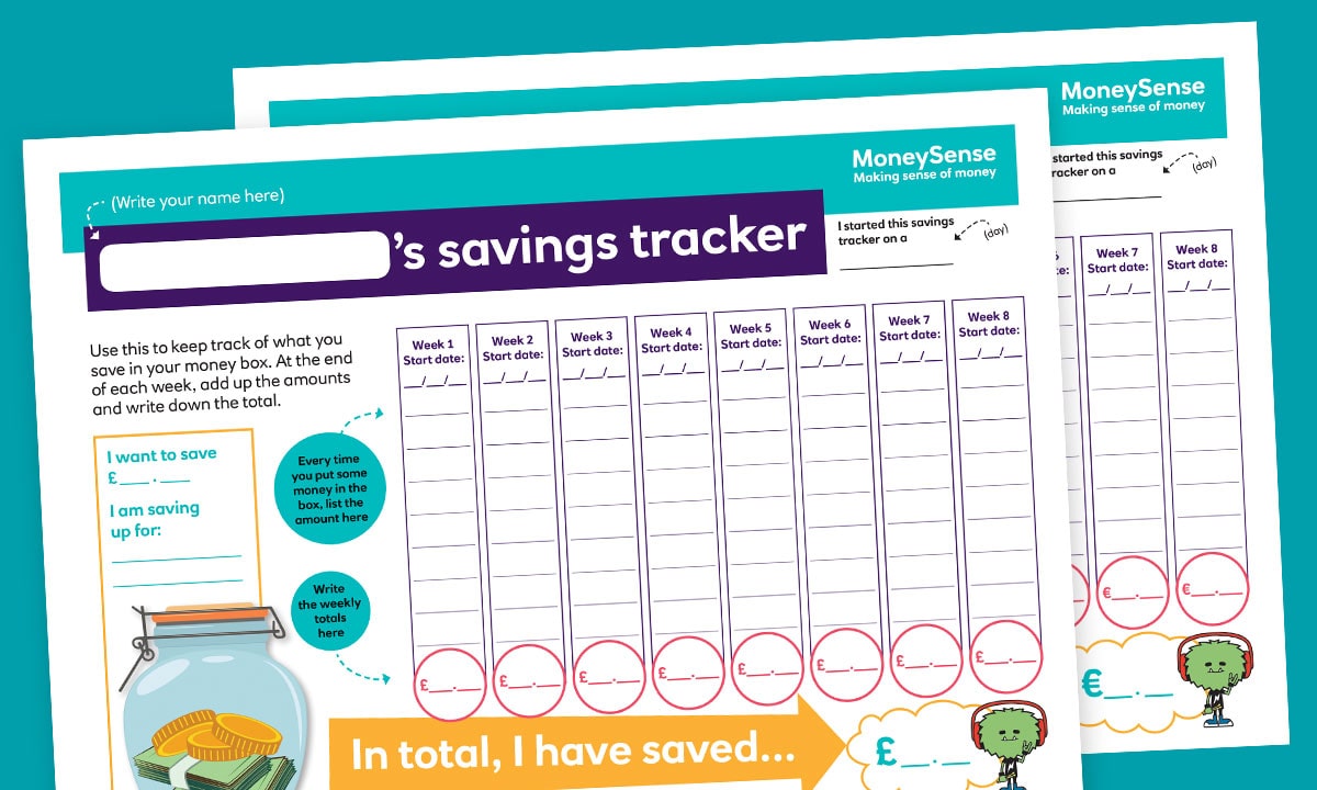 Savings tracker poster