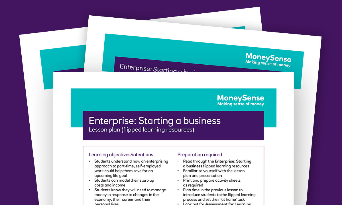Lesson plan for Enterprise: Starting a business